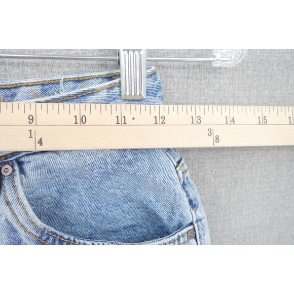 Cotton On Denim Shorts Womens 2 Blue High Rise Cutoff Stretch Bermuda - Picture 4 of 11